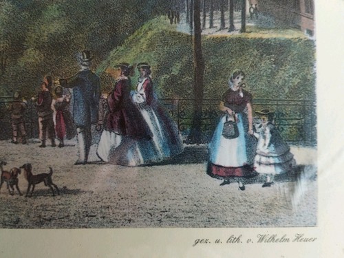 Alte historische lithografie - alte,
