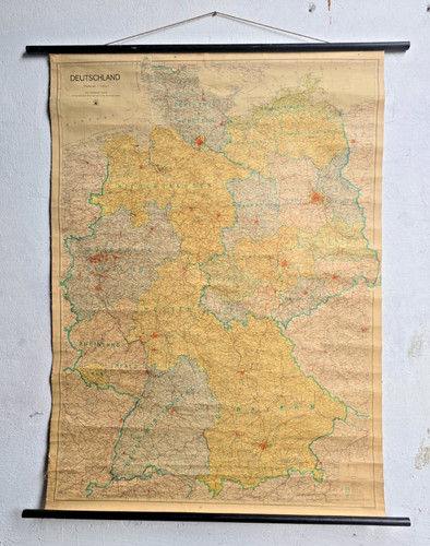 Alte ddr schulwandkarte - ddr,