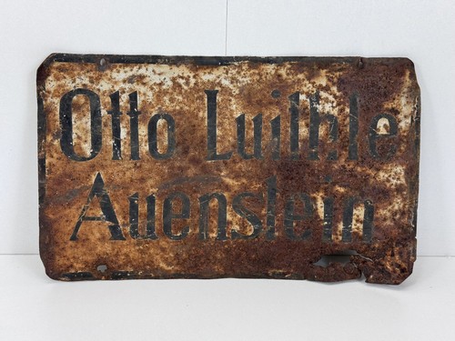 Altes antik blechschild - altes,