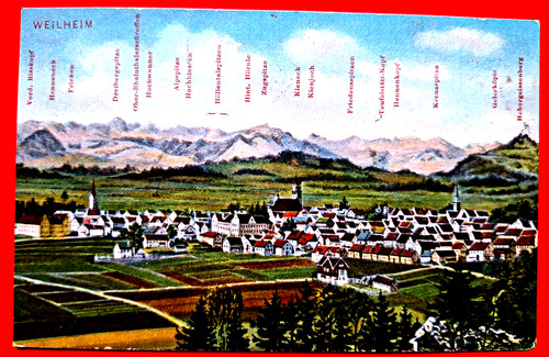Historische alte weilheim - historische, ak.